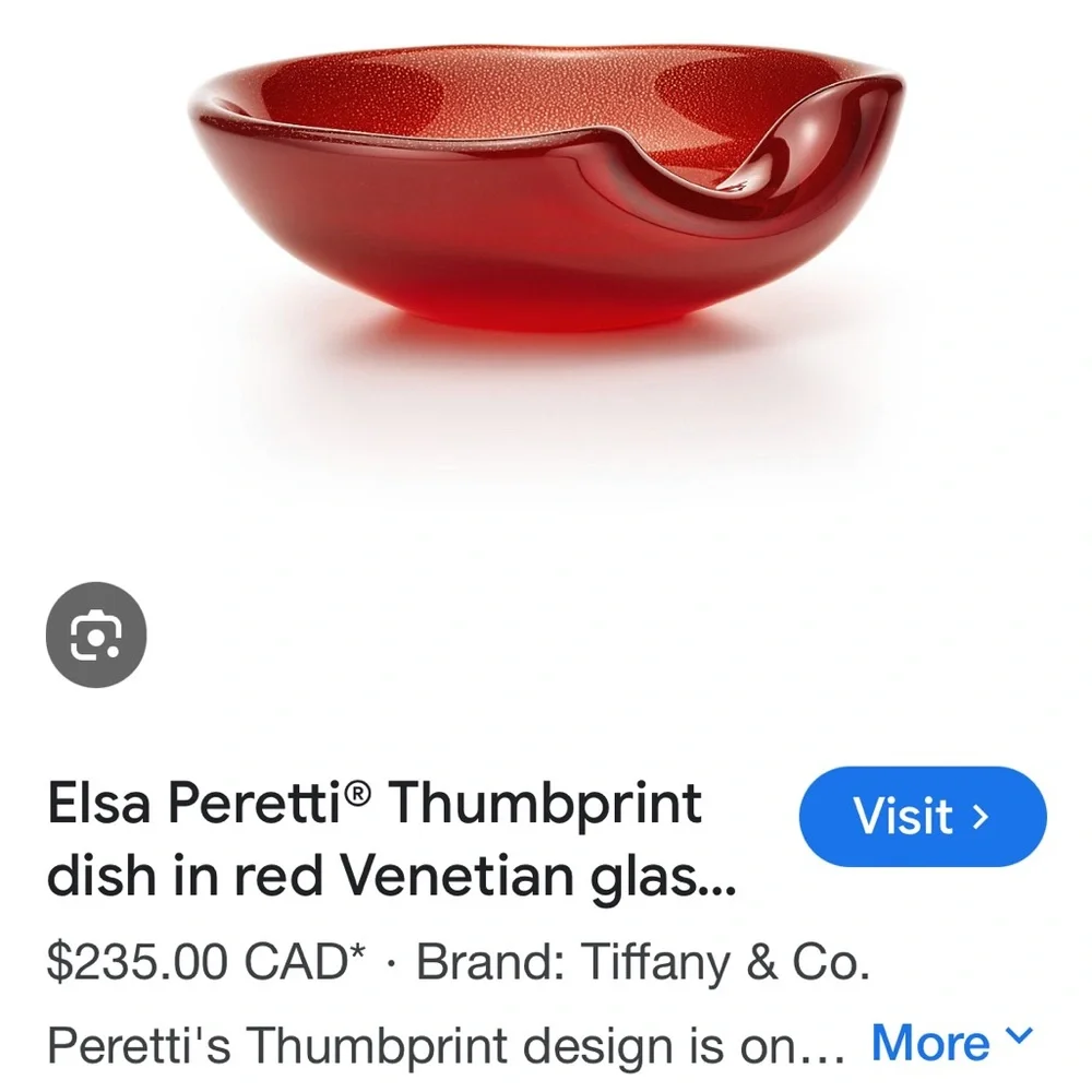 Tiffany & Co. Red Venetian Glass Dish - Picture 3 of 3